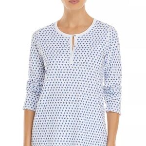 Roller Rabbit White and Blue Heart Pajama Top